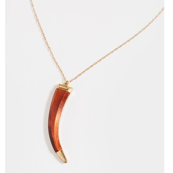 Urban Outfitters Jewelry - Urban Outfitters Wooden Horn Pendant Necklace